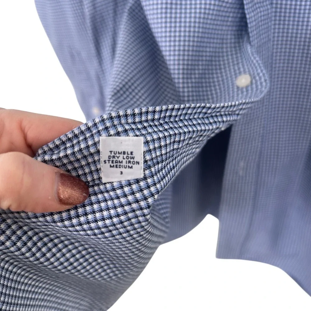 Ralph Lauren Golf Mens Blue Gingham Button Down Embroidered Crest Old Money M